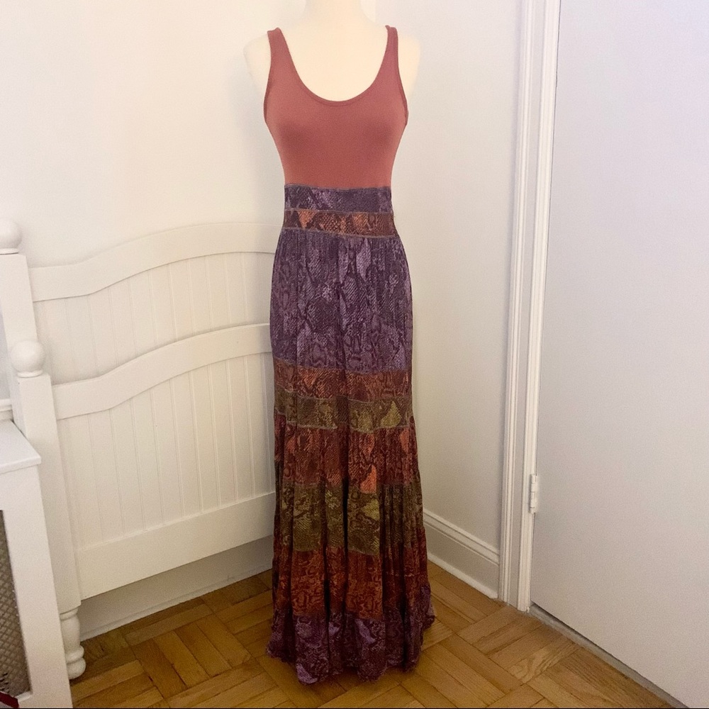 Anthropologie snake print dress XS